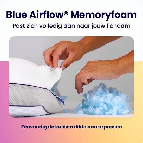 Soulsnooze Memory Foam Hoofdkussen Dawn - Aanpasbaar Design - wit - 50x70cm