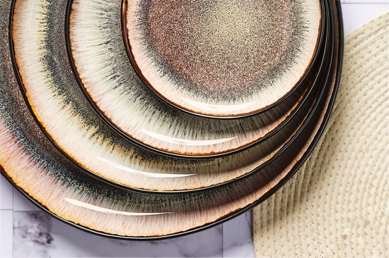 Volledige servies IRIS - 48 stuks - Wildbruin