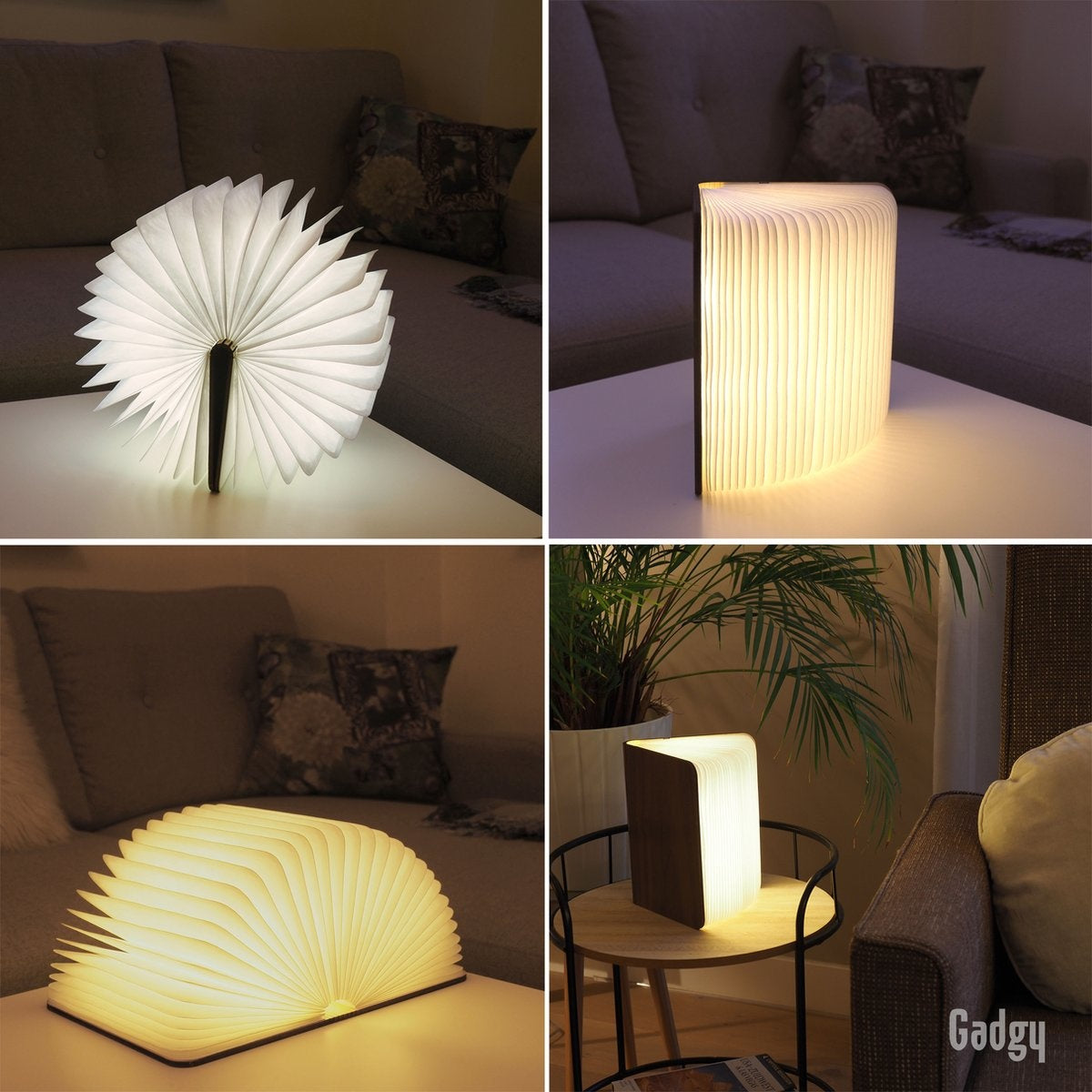 Gadgy Boeklamp – Tafellamp slaapkamer – Sfeerverlichting binnen - Groot: 21.5 x 17cm - Oplaadbaar