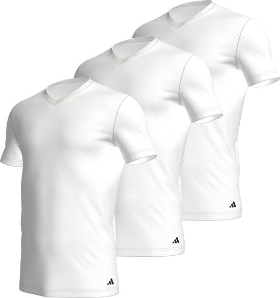 Adidas Sportswear- Active Core Cotton - V Neck Shirts - Heren Ondershirt - Wit - Maat XL