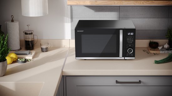 Sharp YC-QS204AE-B Platte Magnetron - 800W - 20ltr - zwart