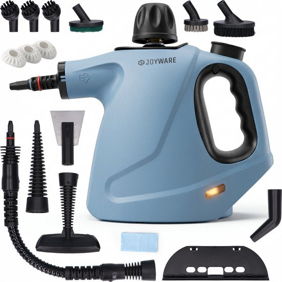 Joyware® 18-in-1 Stoomreiniger S2 – Handstoomreiniger met Steam Lock – Tapijtreiniger & Vlekkenreiniger voor Bank, Badkamer & Bekleding – Steam Cleaner – 1050W – 450ML