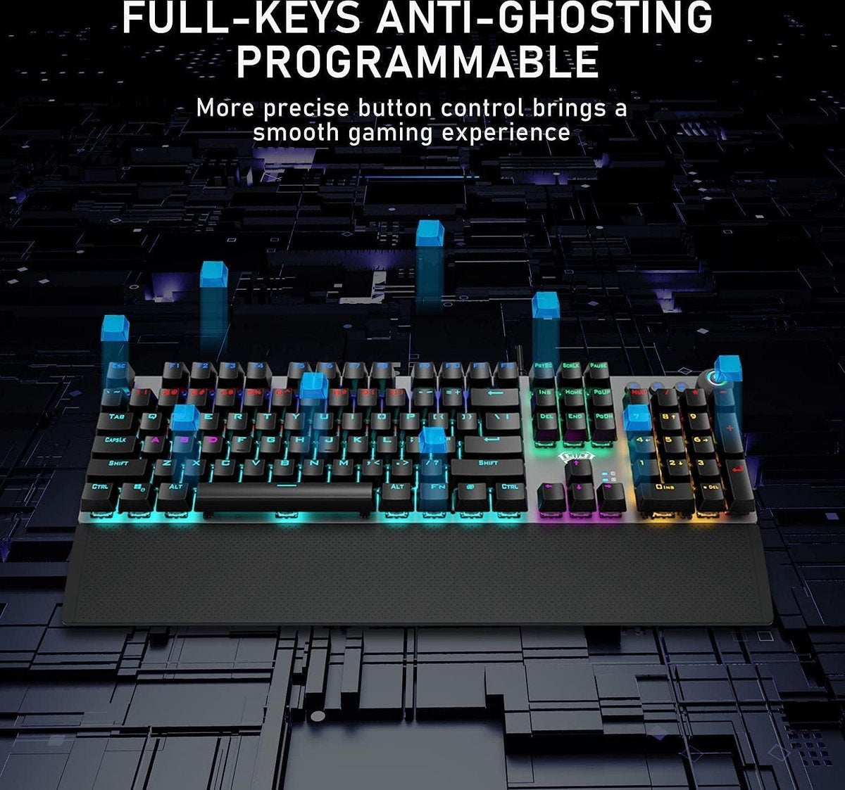 AULA F2058 RGB mechanisch gaming toetsenbord - QWERTY - blue switch