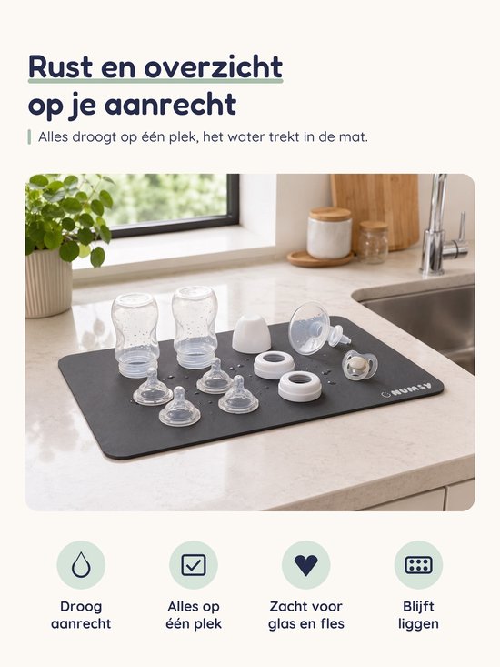 Numsy Matt Afdruipmat · Afdruipmat Voor Afwas · Droogrek Babyflessen