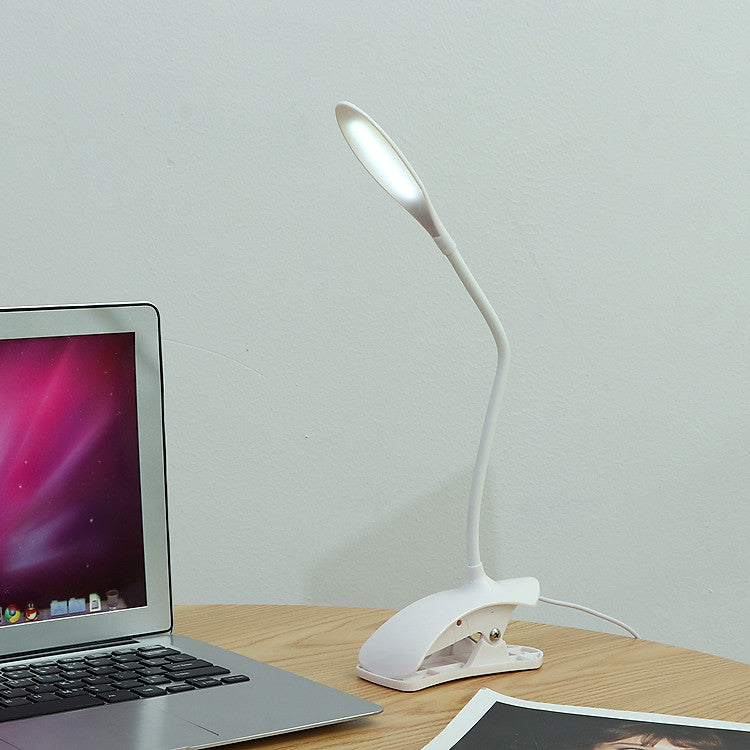 Moderne LED lamp met Klemspot 230x410mm Wit – USB, 4,8W