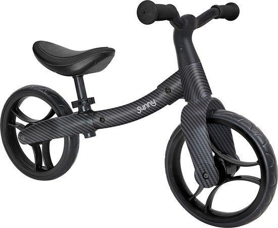 Sunny Balance Bike 3000 Metalen Loopfiets - Vanaf 2 jaar - Verstelbaar zadel - Carbon Fiber Look