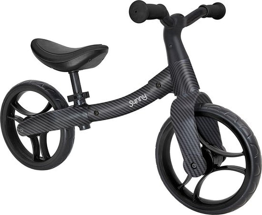 Sunny Balance Bike 3000 Metalen Loopfiets - Vanaf 2 jaar - Verstelbaar zadel - Carbon Fiber Look