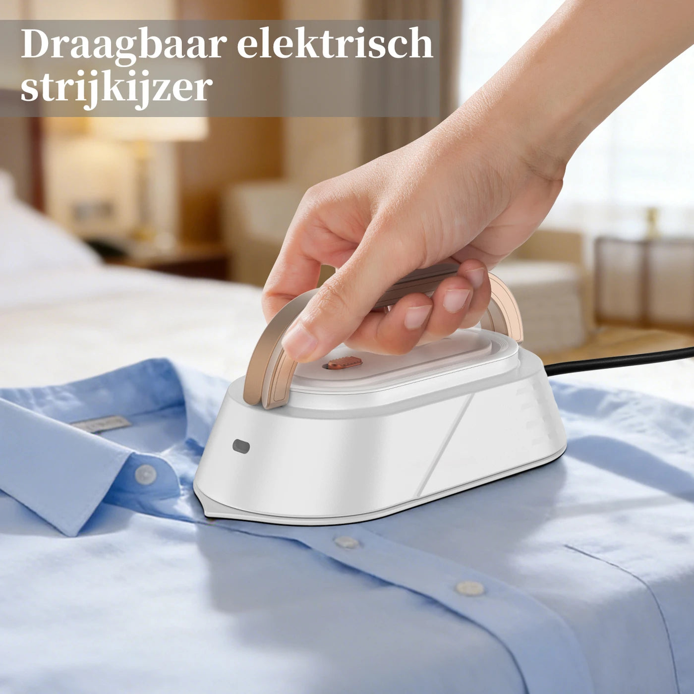 PANCERKA Draagbaar Strijkijzer - 18 sec Snelle Opwarming - 110-240 V - 5 Strijkstanden - Stoomfunctie - Compact - Reisformaat