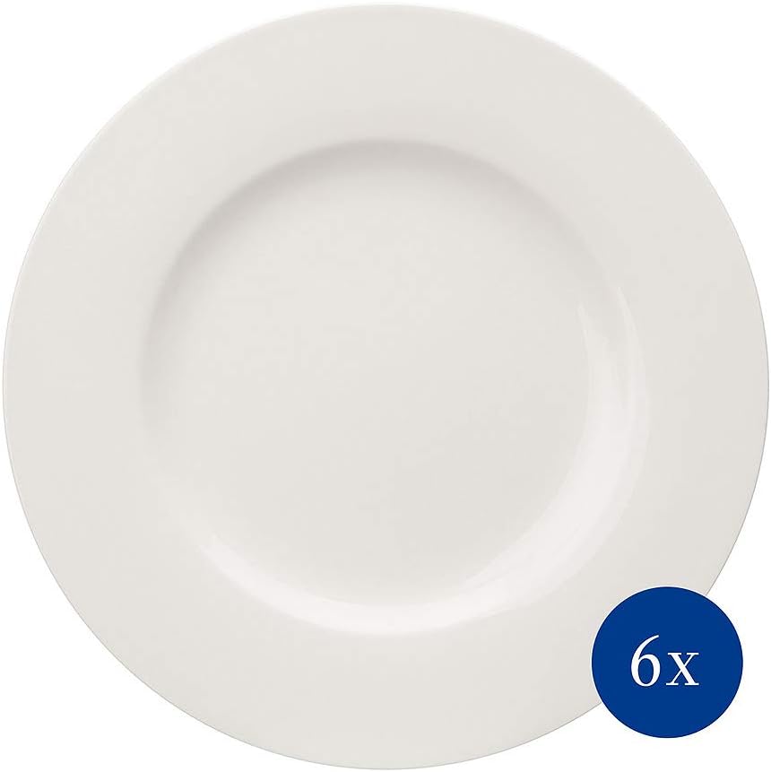 Vivo by Villeroy & Boch Group 6-delige set Basic White platte borden 27 cm – strak wit design