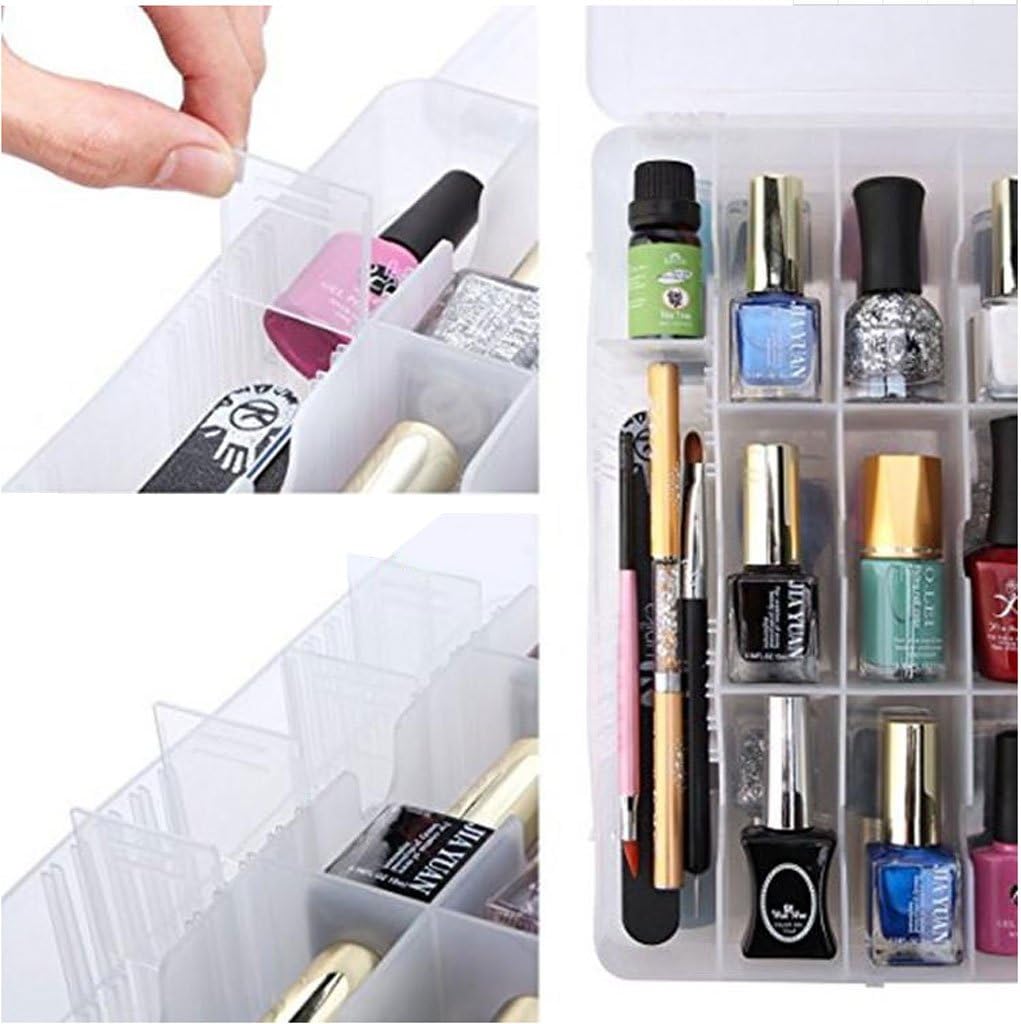 Jojobasic 48 Lattice Holder Display Container Organizer Storage Box - 48 vakjes - Transparant - 34,5x30x8 cm