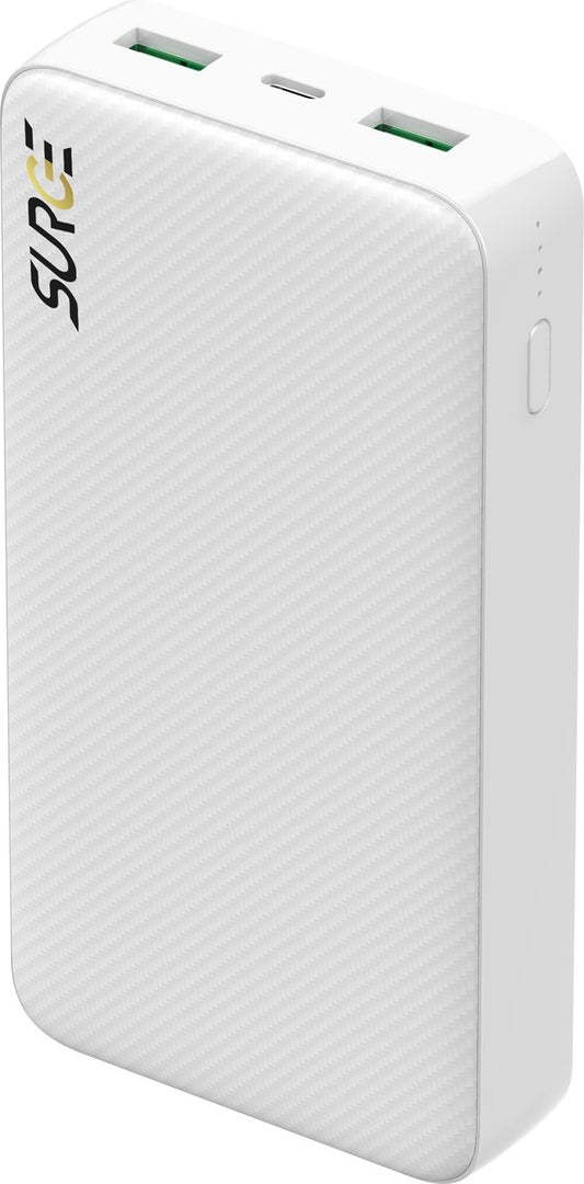 Surge Powerbank 20.000 mAh Wit – Quick Charge 4.0 & PD – Snelladen tot 3 Apparaten Tegelijk