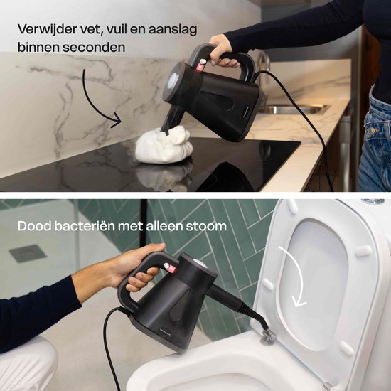Techweise TS Compact Handstoomreiniger - 15 Accessoires - 1200W 2,6 Bar- Wet & Dry functie - Handstomer