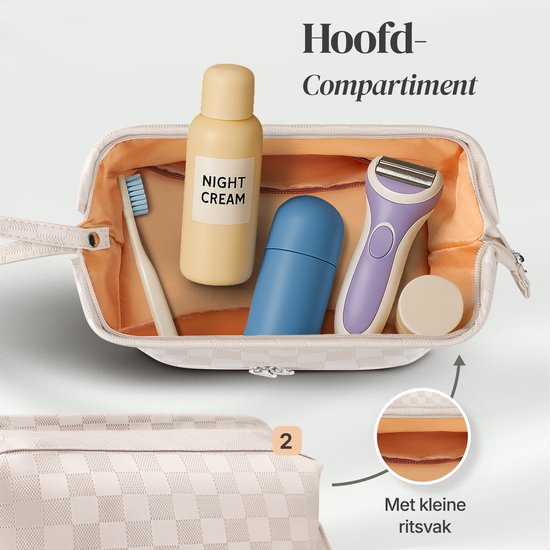 SC Travel Essentials - Toilettas en Make-up Organizer - Waterdicht en Compact - Geschikt voor Reis en Dagelijks Gebruik - Unisex - Lichtroze