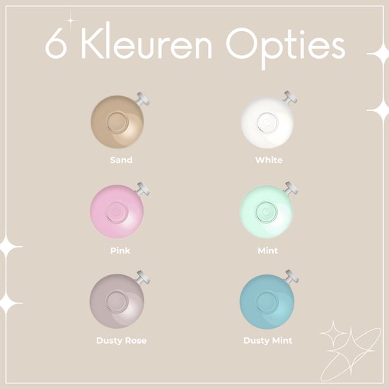 NilaFee® - Elektrische Baby Nagelvijl - Inclusief Batterijen - Manicureset - Verzorgingsset - Nagelschaartje - Dusty Pink