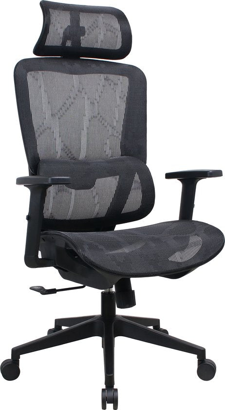 GAME HERO® Trader X1 Ergonomische Bureaustoel - Bureaustoel voor Volwassenen - 130KG - Zwart