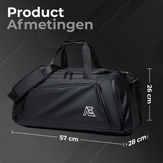 Sporttas - Sporttas Heren - Weekendtas Heren - Sport Tas Met Schoenenvak - Duffel Bag - Fitness Tas