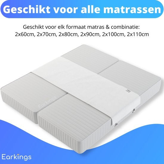 Matraswig Bedbinder Liefdesbrug - Matraswiggen werkt naad weg tussen twee bedden - Matras Binder Lovebridge - Bedbinders EarKings