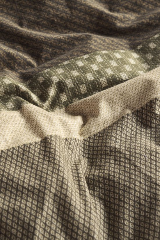 Beddinghouse Fera dekbedovertrek - Tweepersoons - 200 x 200/220 cm - Groen