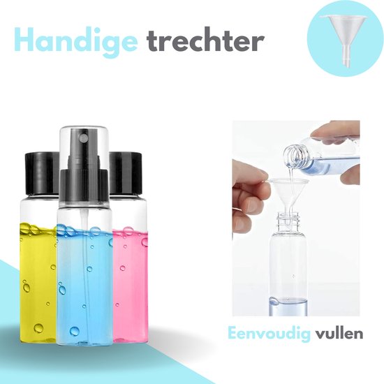 VAIVE Reisflesjes Handbagage 9-delig - Reisaccessoires - Reisflacons - Cosmetica Potjes - Reis Flesjes - Reisverpakking - Reisset