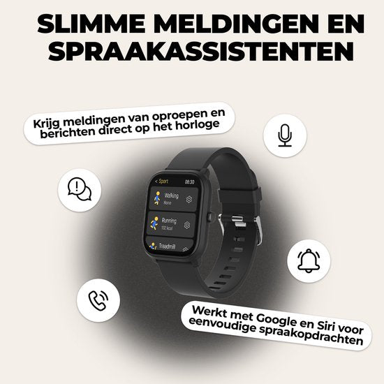 Denver Smartwatch Kinderen - Bellen/SMS/Whatsapp - Voor Android & iOS - Stappenteller - Slaapactiviteit - Hartslag, Bloeddrukmeter, Sportmodus - SWK120B