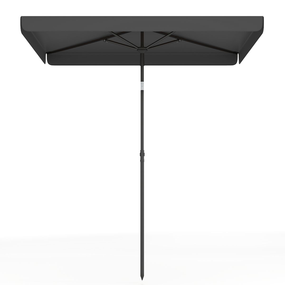 Coast Balkonparasol - rechthoekig - kantelbaar 30° - grijs 200 x 130 cm