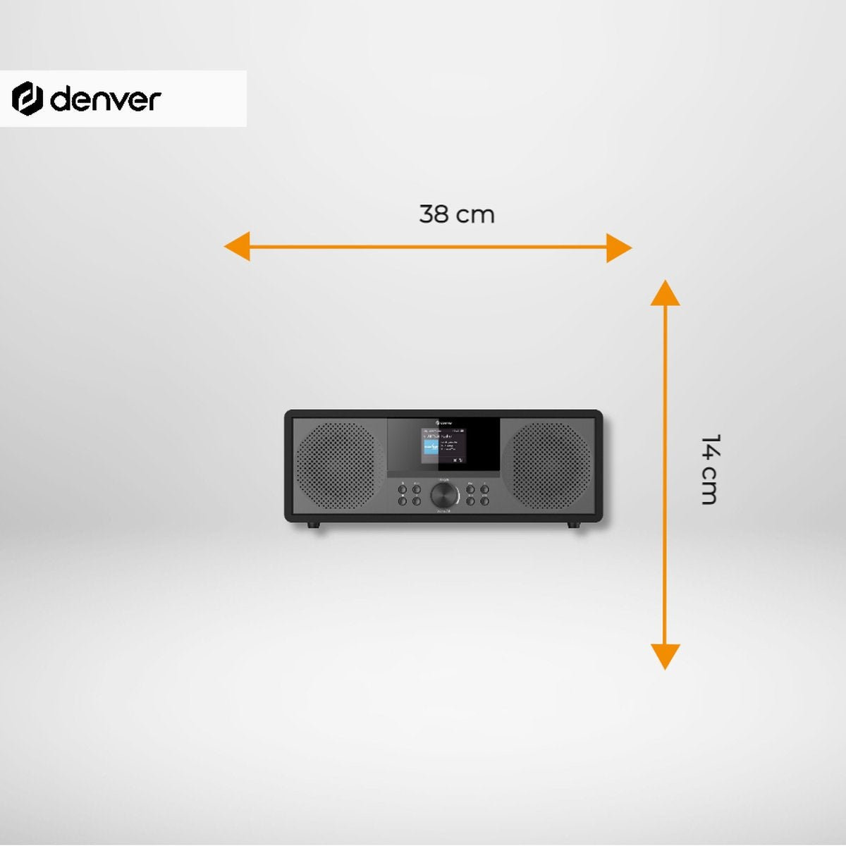 Denver - Internetradio & DAB+ Radio - MIR-270 - 2,4 inch Kleurenscherm - 200W Bluetooth & CD-speler - USB & AUX - Kunststof & Metaal - Zwart