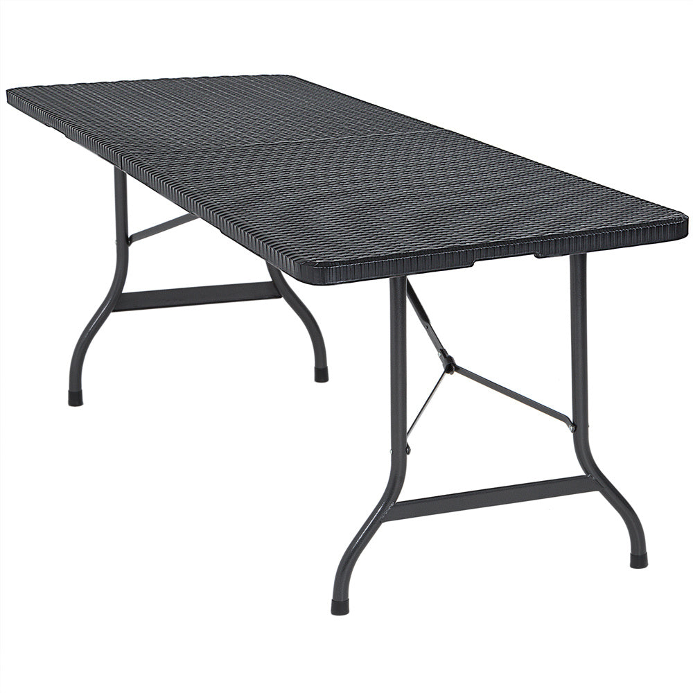 Casaria Tuintafel Opvouwbaar met Draaggreep 180x75 cm Zwart
