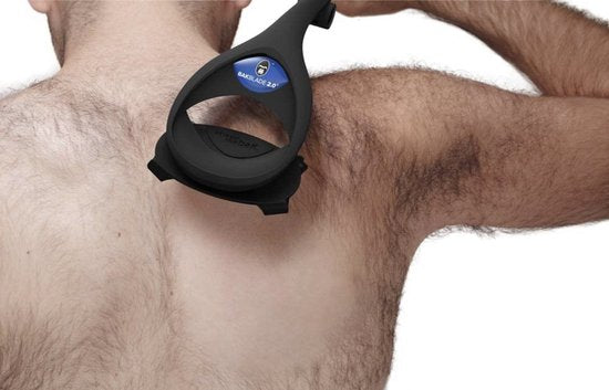 baKblade Back Shaver Elite – Rug Scheren Mannen - Rug Scheerapparaat met 2 Scheermesjes - Makkelijk Rughaar Verwijderen met Backblade - Bodytrimmer Heren - Bodygroomer