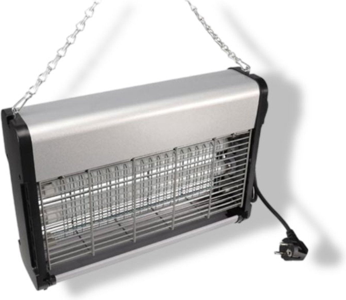 Perel - Insectenverdelger - Elektrisch - Spanningsrooster 2800 V - Uitneembare opvangbak - 80 m² - Metaal - Zilver/Zwart
