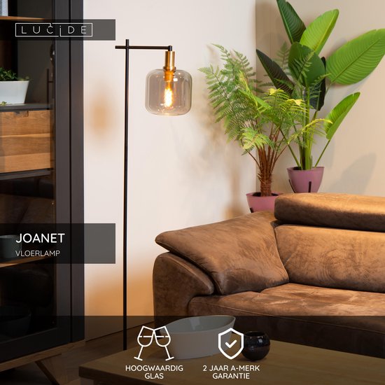 Lucide JOANET - Vloerlamp - 1xE27 - Fumé