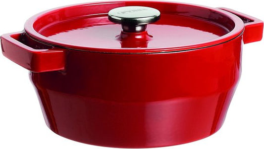 Pyrex Slowcook Braadpan - Gietijzer - Ø 24 cm - 3.6 l - Rood