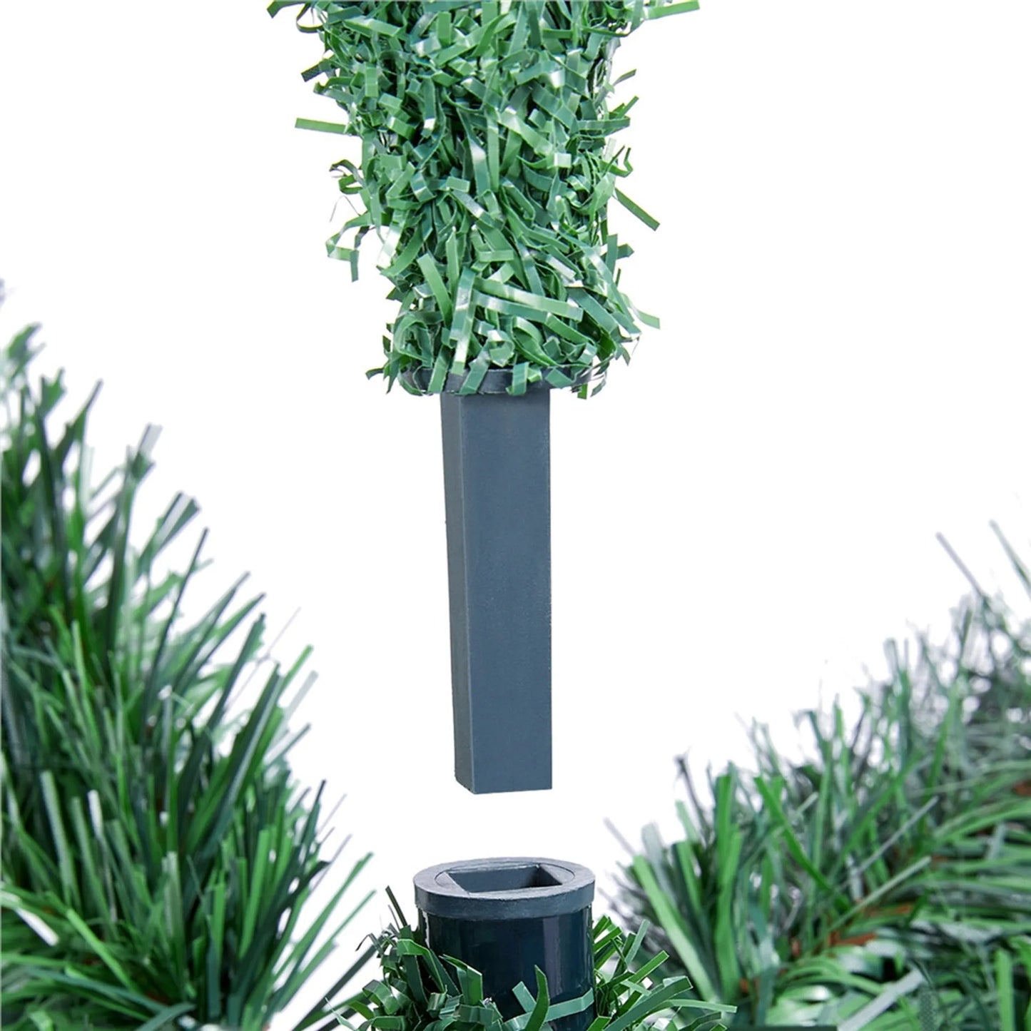 Yaheetech Kunstkerstboom Spar – 183 x 110 x 110 cm – Voorzien Van 598 Takpunten En Inklapbare Metalen Voet En Beschermende Rubberen Dopjes – Voor Woonkamer En Feestdagen – Groen PVC En Metaal