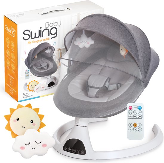 Moxica Wipstoel Elektrisch - Babyschommel - Schommelstoel - Baby Swing - Wipstoeltjes