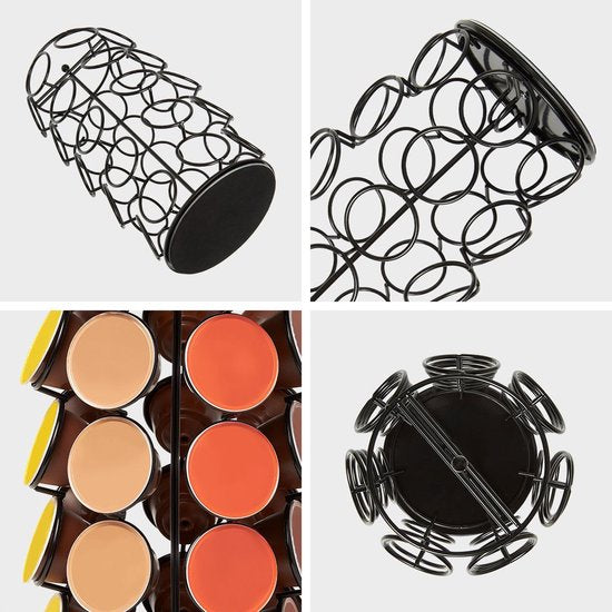 KitchenBrothers Capsulehouder - Koffiecups houder - Geschikt voor Dolce Gusto - 35 Cups - Draaibaar - Zwart
