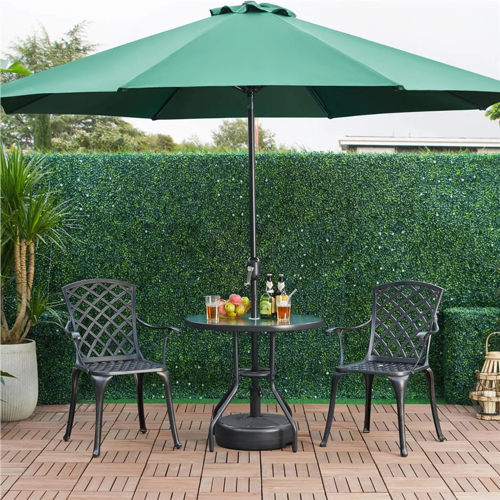 Yaheetech Parasolvoet - Vulbaar - Rond - 46x46x33 cm - Zwart