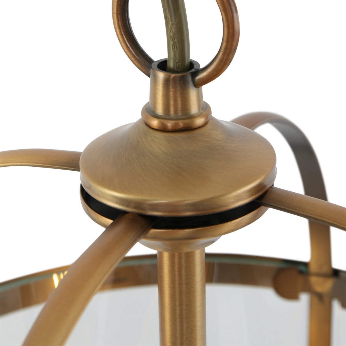 Hanglamp Pimpernel 5971BR Brons Ø23 cm Klassiek Lantaarn van Steinhauer, Hoogte instelbaar, Glas en Metaal, Voor binnengebruik