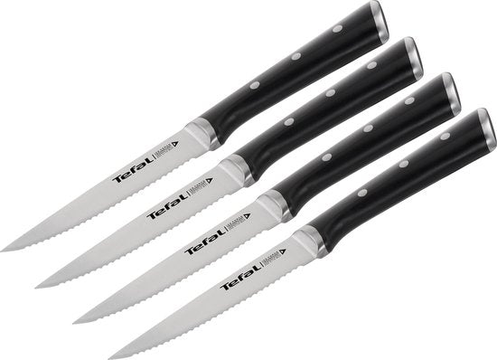 Tefal Ice Force - Steakmes - 11 cm - 4-delige Set - RVS - IJsgehard - Ergonomisch