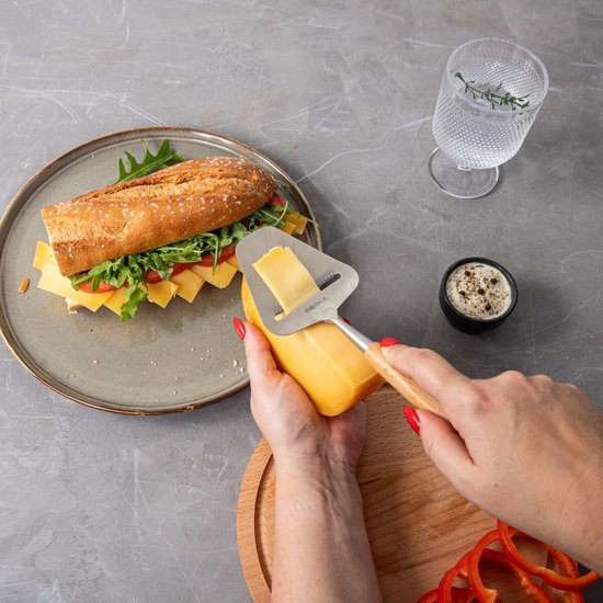 Boska Kaasschaaf Amigo – Schaaf Voor Belegen en Oude Kaas – Non-stick – Ergonomisch – RVS en Beukenhout
