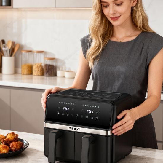 NEXXT CO231025 - Airfryer - Zwart - 2200 W - Aantal frituurmanden: 2 - 4L-4L