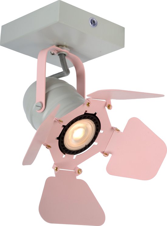 Lucide PICTO - Plafondspot (Plafondlamp) Kinderkamer - 1xGU10 - Roze