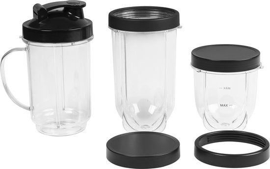 Tristar BL-4486 Smoothie Maker - Blender - 350W Vermogen - 0,5 Liter - Incl. 3 Drinkbekers - Vaatwasserbestendig