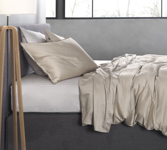 ZoHome Satinado Dekbedovertrek - Litsjumeaux - 240x200/220 cm - Forest Sand