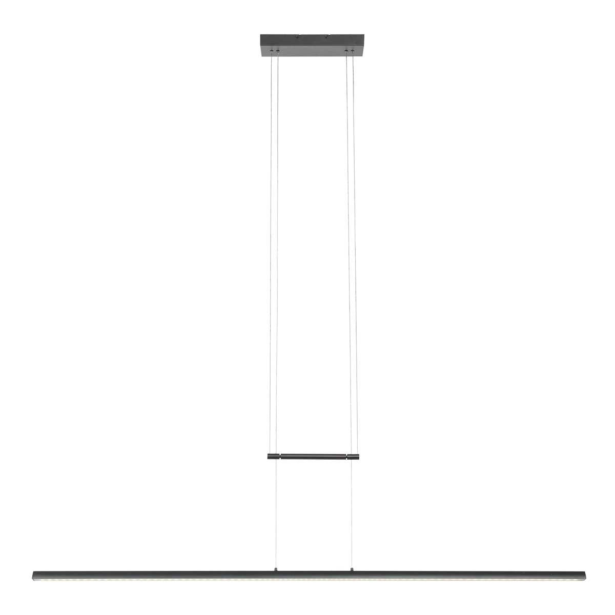 Hanglamp Profilo 3318ZW Zwart 150 cm breed Hoogteinstelbaar van Steinhauer van metaal, kunststof en elektronica