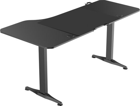 VDD Gaming - Bureau - Game Desk - Zit Sta Bureau - Elektrisch in Hoogte Verstelbaar - Zit-sta Bureau - Game Bureau - Gaming Desk - Computer Tafel - 160 x 75 cm - Zwarte - Maximale hoogte 117 cm