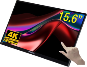 Verbatim Draagbaar aanraakscherm Ultra HD 4K - 15,6” Zwart