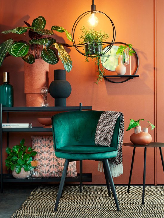 Mica Decorations Pontus Bijzettafel - Set van 2 - H45 x Ø55 cm - Metaal - Zwart