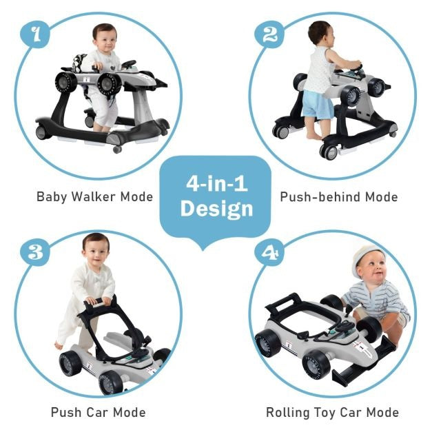Coast Loopwagen - 4-in-1 - Max. 15 - Grijs / Zwart