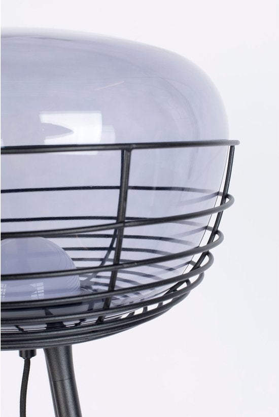 Zuiver Smokey Vloerlamp - Staande driepoot lamp - Zwart