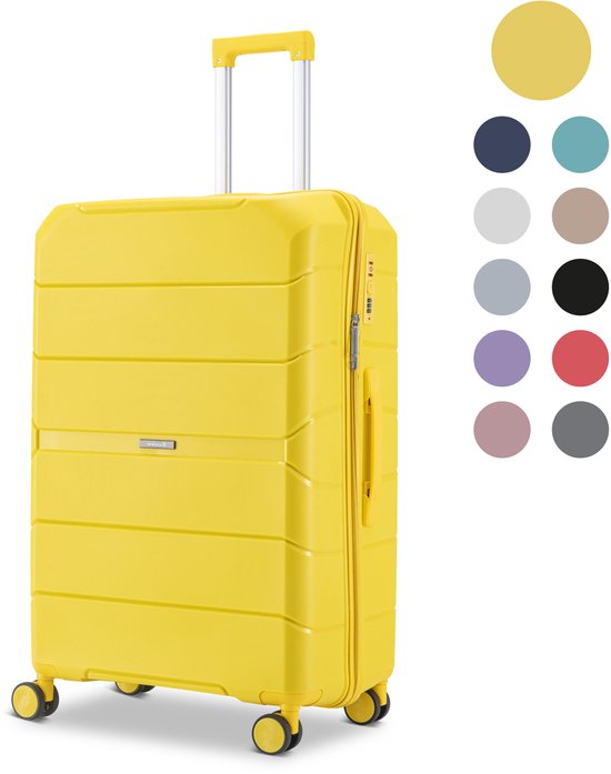 SC Urban Adventurer - Medium Reiskoffer - Cijferslot - 44x27x66cm - 78L - Reiskoffer met Kofferslot - Spinner wielen - Geel