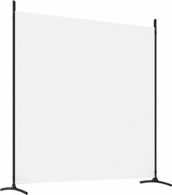 vidaXL - Kamerscherm - met - 4 - panelen - 698x180 - cm - stof - wit